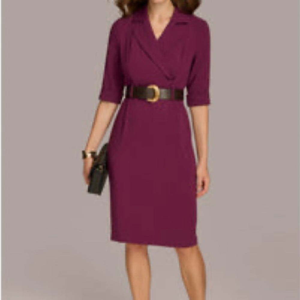 Donna Karan New York Belted Sheath Dress NWT